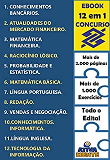 Livro EBOOKÃO 12 em 1. Banco do Brasil.: Todos os conteúdos. 2.250 páginas.