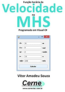 Função horária da Velocidade no  MHS Programado em Visual C#