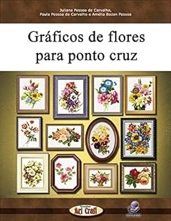 Livro Gráficos de flores para ponto cruz (Gráficos para bordados)