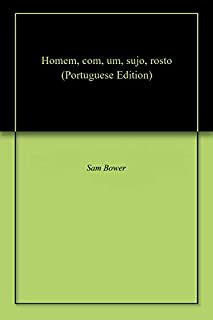 Homem, com, um, sujo, rosto