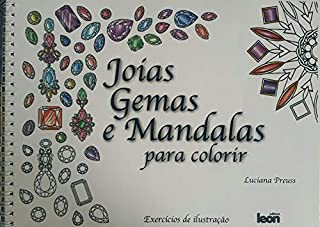 Livro Joias, Gemas e Mandalas para Colorir