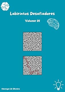 Livro Labirintos Desafiadores: Volume 1: 150 Labirintos para treinar sua MENTE