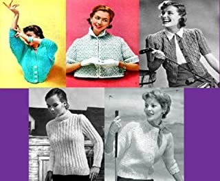 Livro Lindo Vintage Knitting Patterns para Suéteres femininos