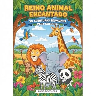 Livro para colorir - Animais: Reino animal encantado
