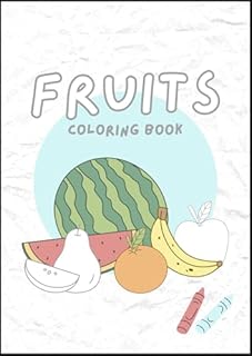 Livro de colorir infantil de frutas