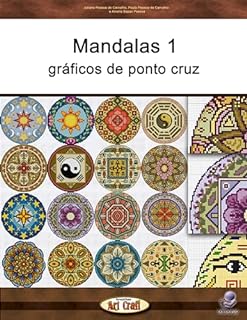 Livro Mandalas 1 gráficos de ponto cruz (gráficos de punto de cruz Livro 6)