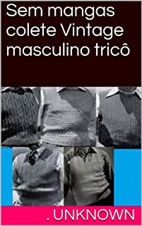 Livro Sem mangas colete Vintage masculino tricô