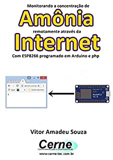 Monitorando a concentração de  Amônia remotamente através da Internet Com ESP8266 programado em Arduino e php