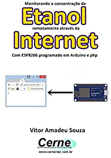 Monitorando a concentração de  Etanol remotamente através da Internet Com ESP8266 programado em Arduino e php