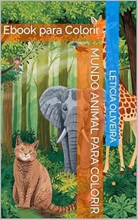 Livro Mundo Animal para Colorir: Ebook para Colorir