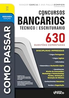 Livro Como Passar em Concursos Bancários - Técnico e Escriturário - 2ª Ed - 2025