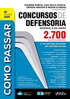 Livro Como passar em concursos de defensoria estadual e da união: 2.700 Questões comentadas - 2020