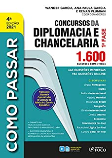 Livro Como passar concursos diplomacia e chancelaria: 1.600 questões comentadas - 1ª fase