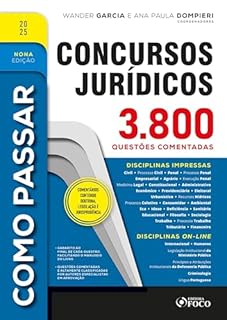 Livro Como Passar em Concursos Jurídicos 3.800 Questões Comentadas 9ª Ed 2025