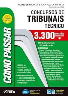 Livro Como passar concursos de tribunais técnico: 3.300 questões comentadas - 7. ed. - 2019.