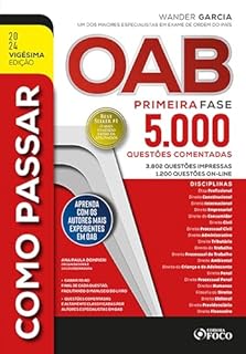 Livro COMO PASSAR NA OAB - 1ª FASE: 5.000 QUESTÕES COMENTADAS - 20ª ED