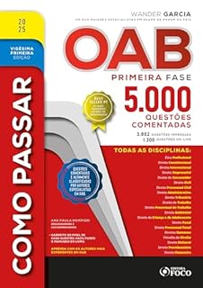 Livro Como Passar na OAB - 1ª Fase - 5.000 Questões Comentadas - 21ª Ed - 2025