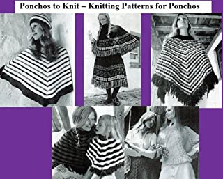 Livro Ponchos de tricô-Knitting Patterns para Ponchos