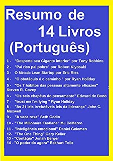 Livro Resumo e Exercícios 14 Livros: Desperte seu Gigante interior, Pai rico Pai pobre, O Método Lean Startup, Os 7 hábitos das pessoas altamente eficazes, A ... Roxa, O poder do agora, The One Things, ...