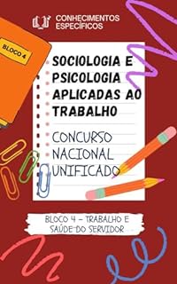 SOCIOLOGIA E PSICOLOGIA APLICADAS AO TRABALHO CONCURSO NACIONAL UNIFICADO CNU: Revisão Teórica BLOCO 4 - TRABALHO E SAÚDE DO SERVIDOR (BLOCO 4: TRABALHO ... CNU CNPU CONCURSO PÚBLICO NACIONAL)