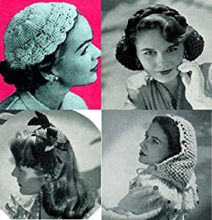 Livro Testes padrões do Crochet vintage para chapéus