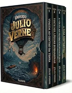 Livro Universo Júlio Verne - 4 Livros - Ficção Científica Clássica Explicada - As Obras Essenciais com Análise e Contexto: Os Melhores Livros de Júlio Verne com Guia de Leitura