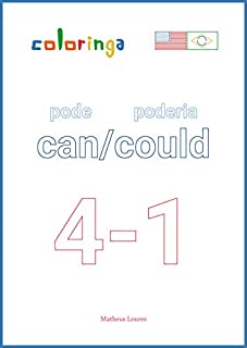 Livro Como usar Can/Could em Inglês (4-1): Livros de Exercícios para Aprender Inglês em Casa - Coloringa
