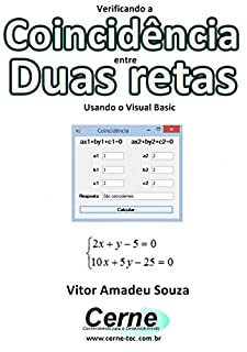 Livro Verificando a Coincidência entre Duas retas Usando o Visual Basic