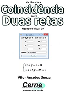 Livro Verificando a Coincidência entre Duas retas Usando o Visual C#